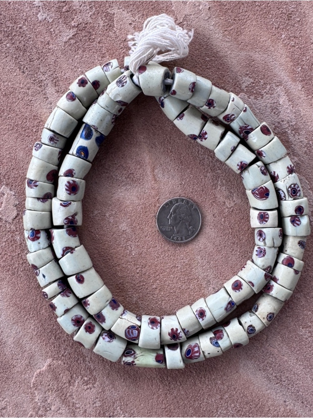 Antique Venetian Millefiori African Trade Beads Vintage Mosaic Beads